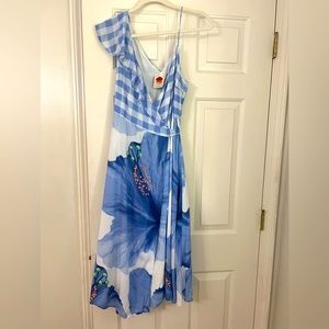 Farm Rio for Anthropologie Seaside Wrap Midi Dress, Small